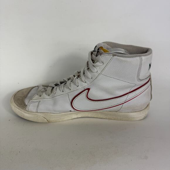 Nike Blazer Mid 77 Just Do It Skate Sneakers Men's 10.5 White Leather Mid Top - Picture 6 of 10